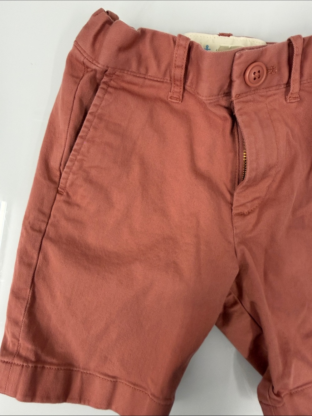 Crewcuts Boys' Flat Front Chino Shorts - Rusty Terracotta 6 - Picture 3 of 6